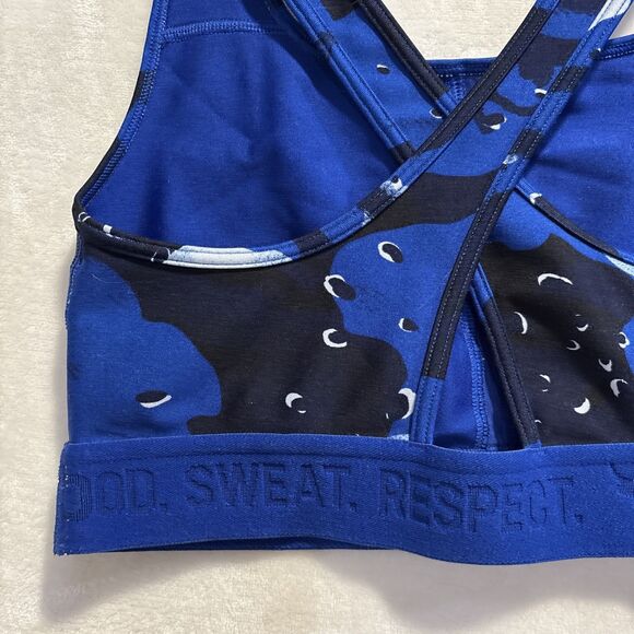 Under Armour Project Rock Blood Sweat Respect Printed Sports Bra Women's Medium - Picture 10 of 14